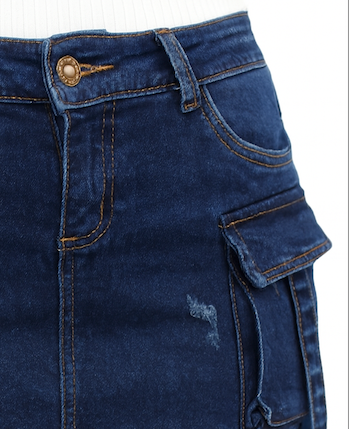 Falda short cargo corta