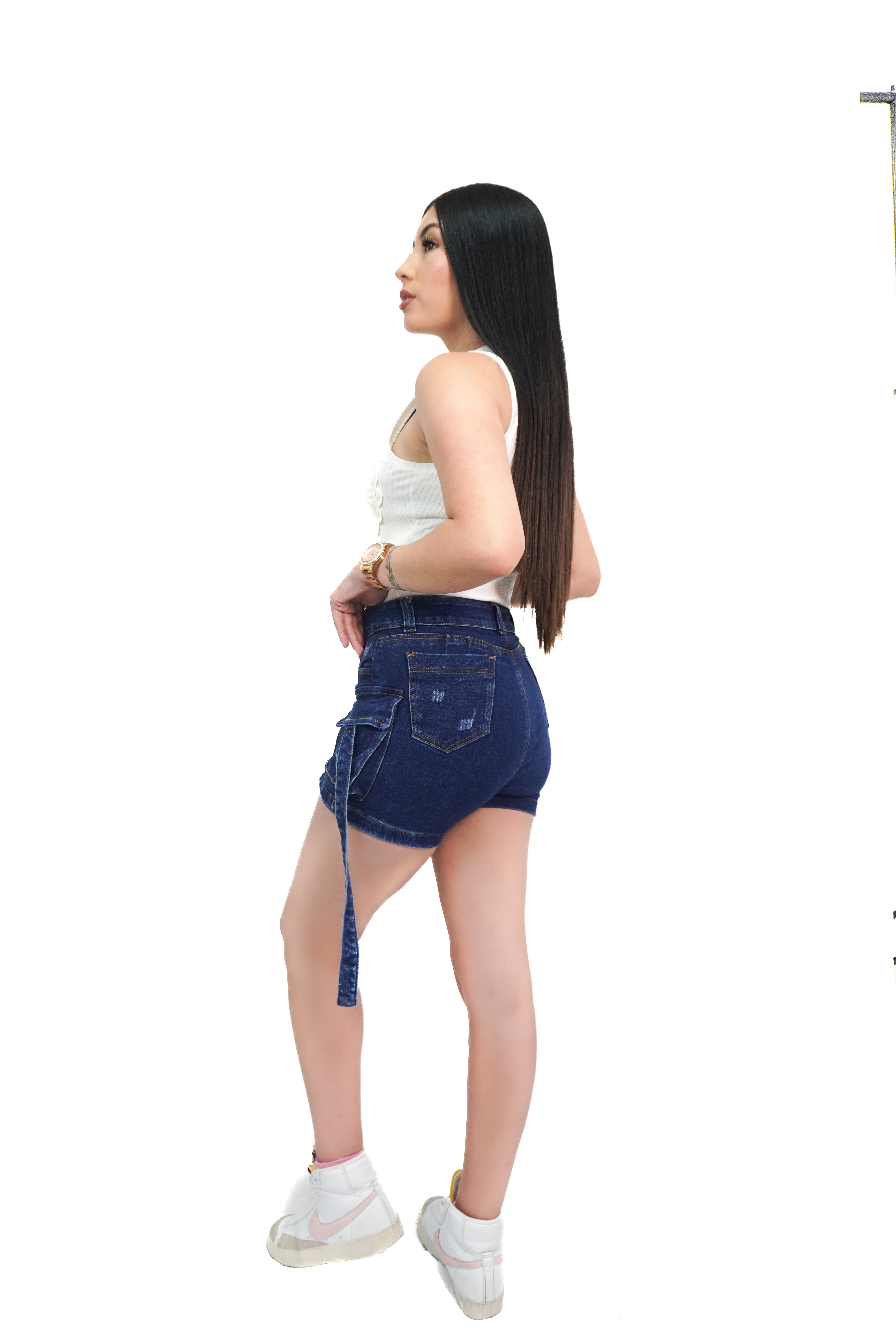 Falda short cargo corta