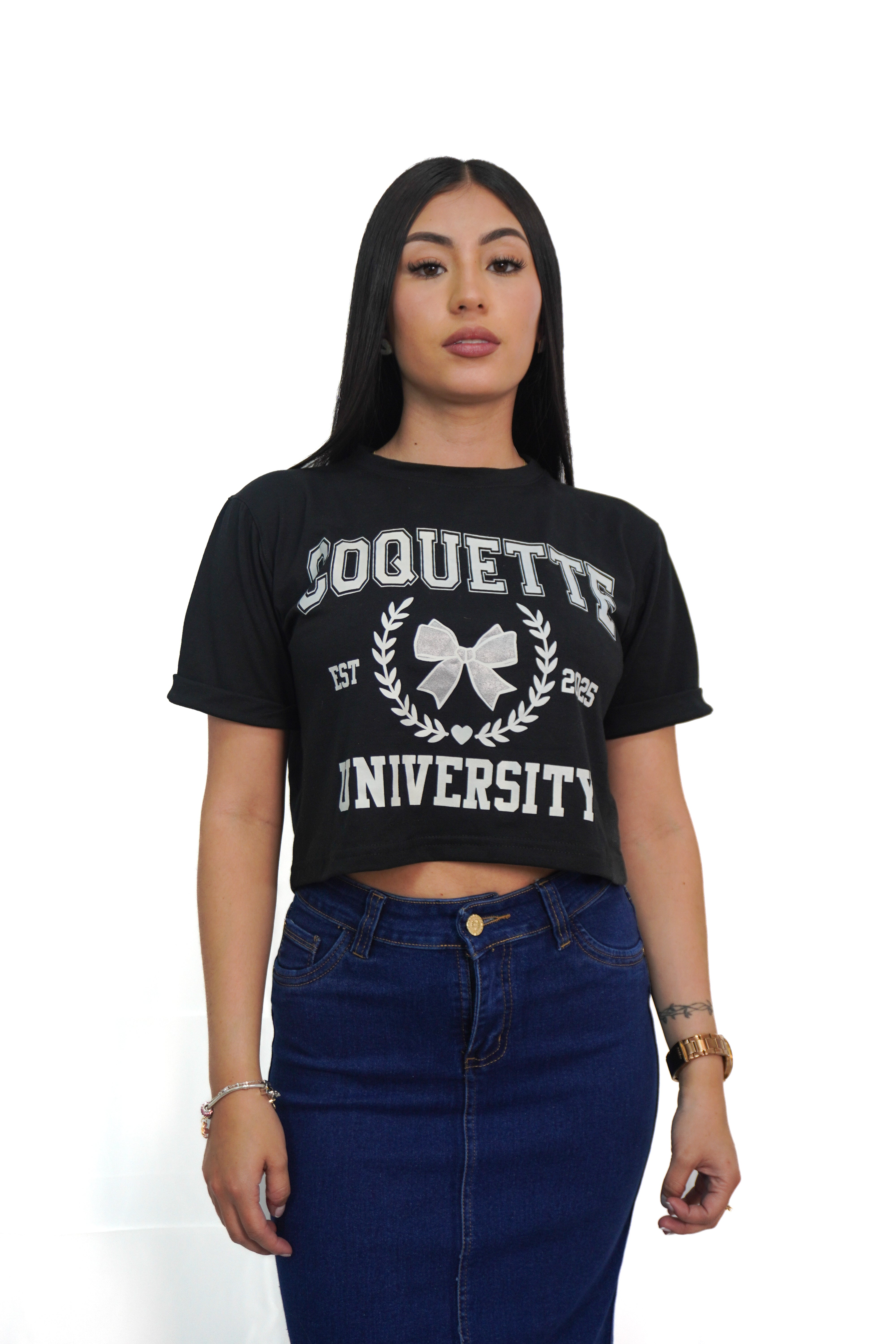 Camiseta estampado coquette manga corta