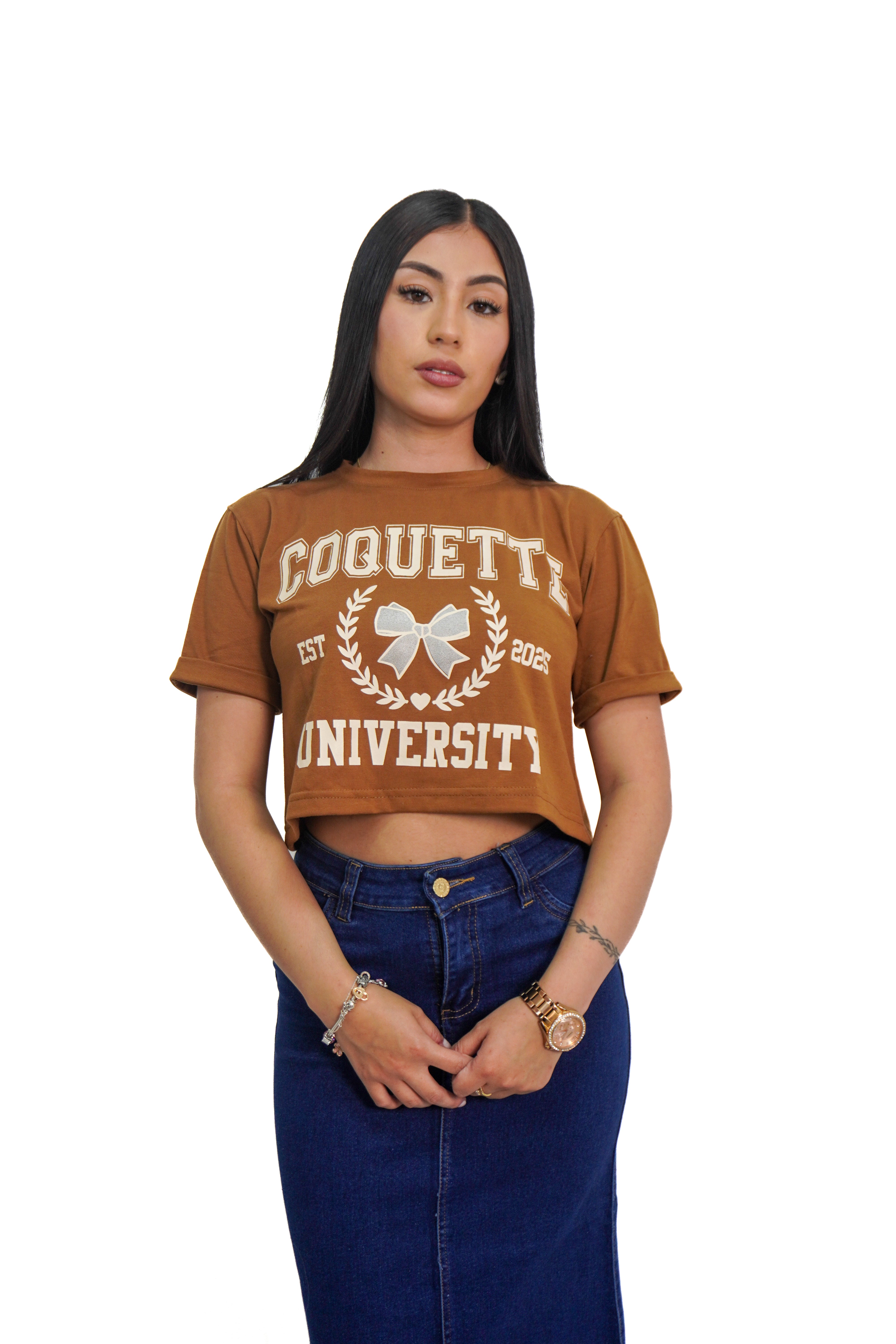 Camiseta estampado coquette manga corta