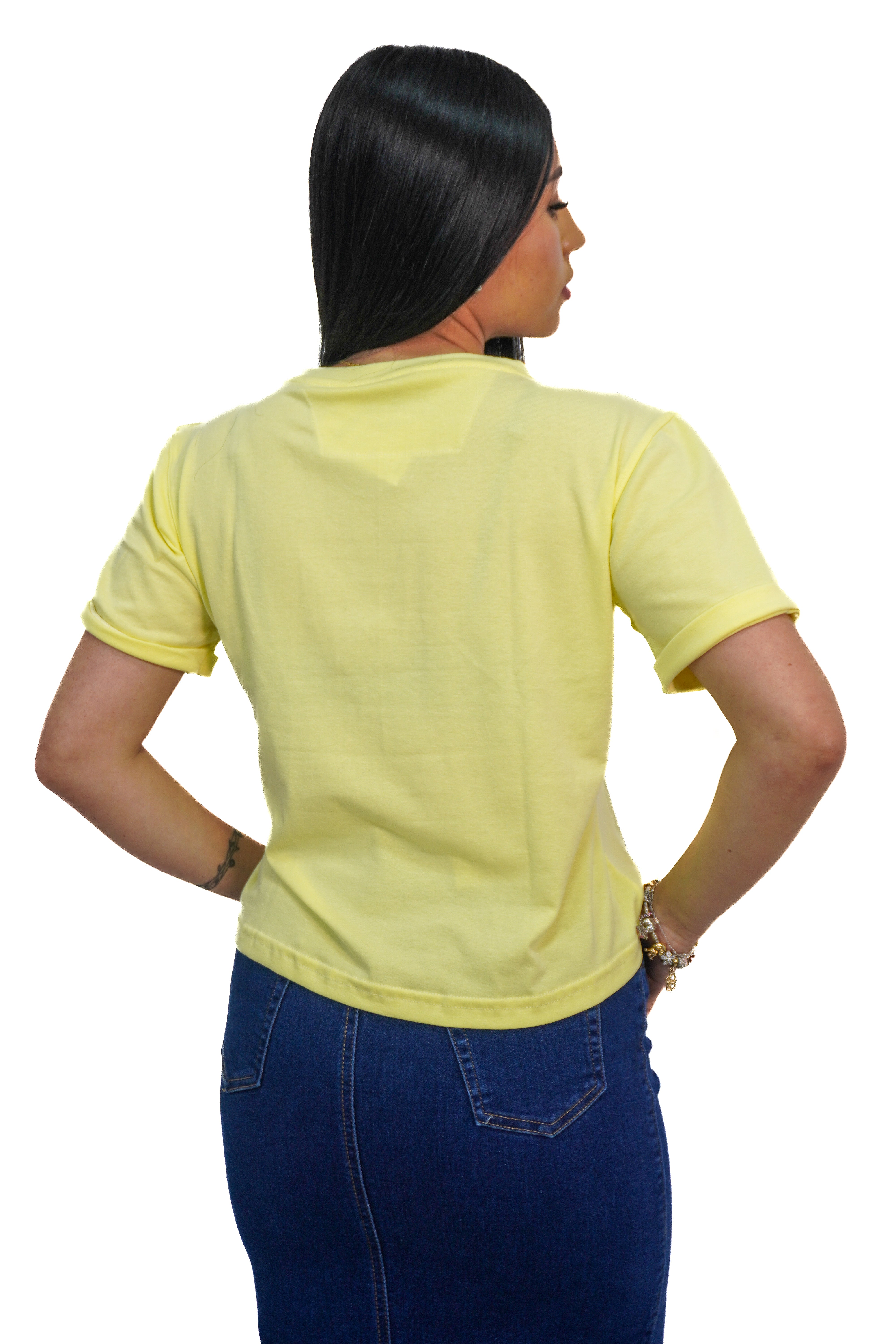 Camiseta estampado cuadro de flores manga corta