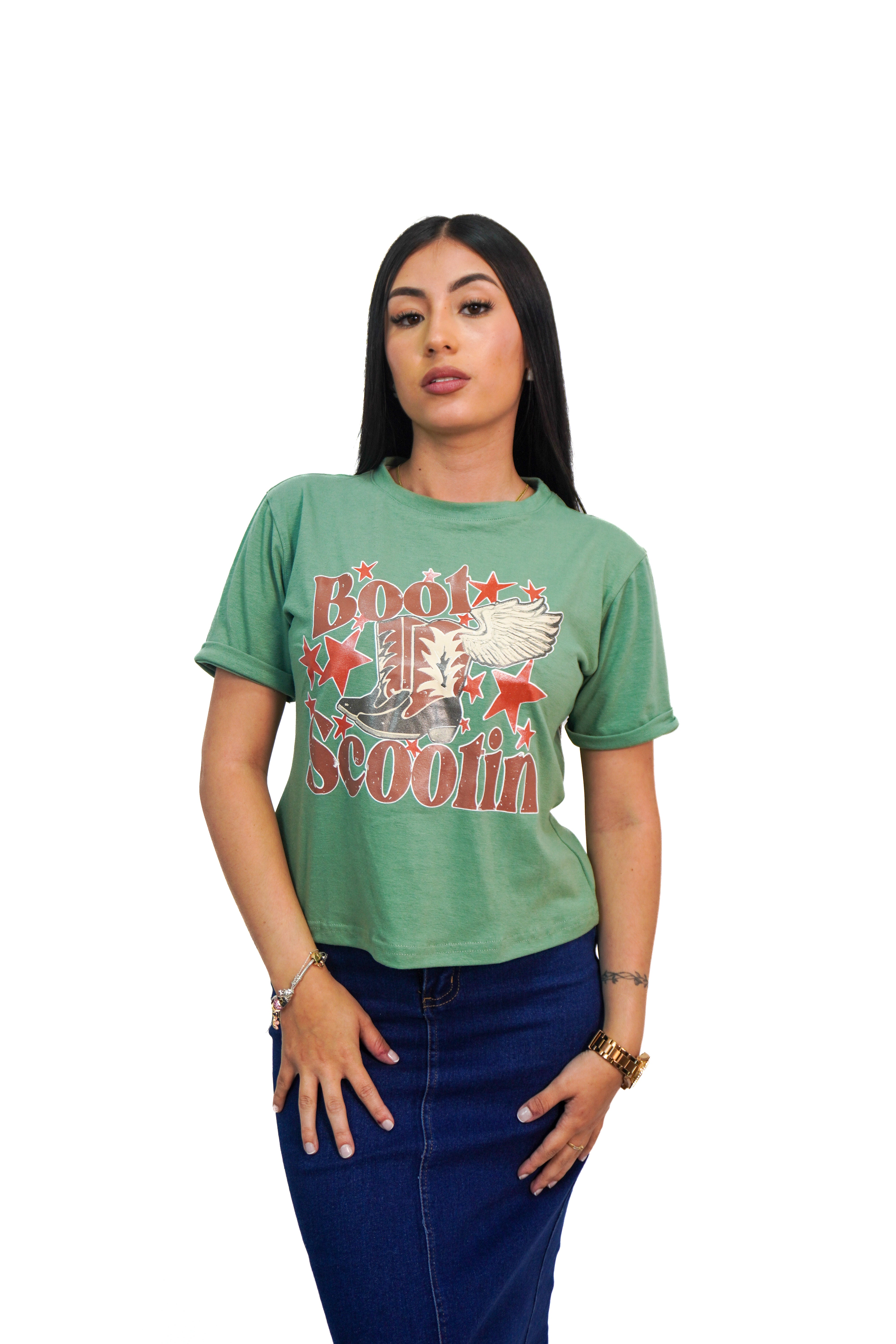 Camiseta estampado boot scootin manga corta