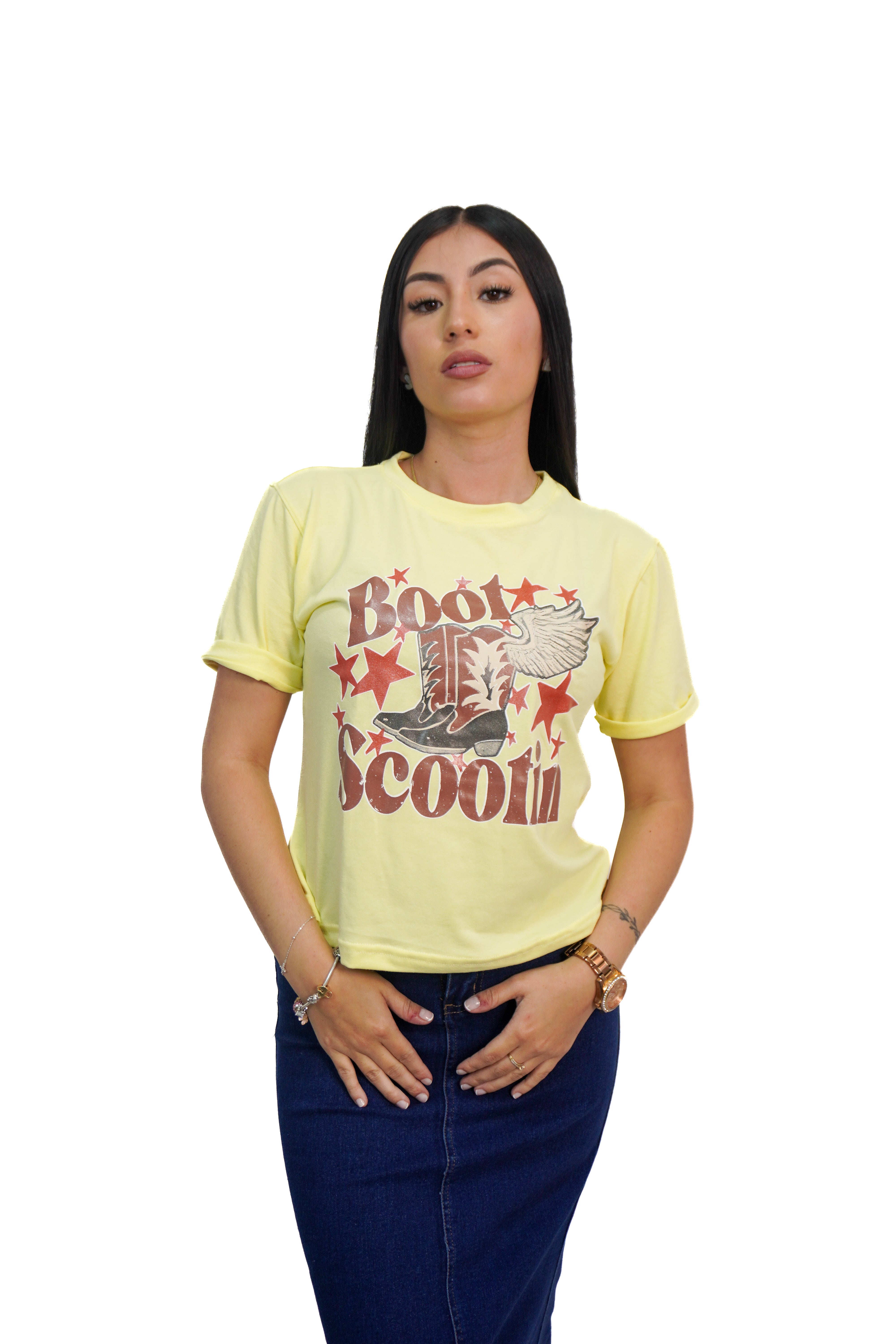 Camiseta estampado boot scootin manga corta