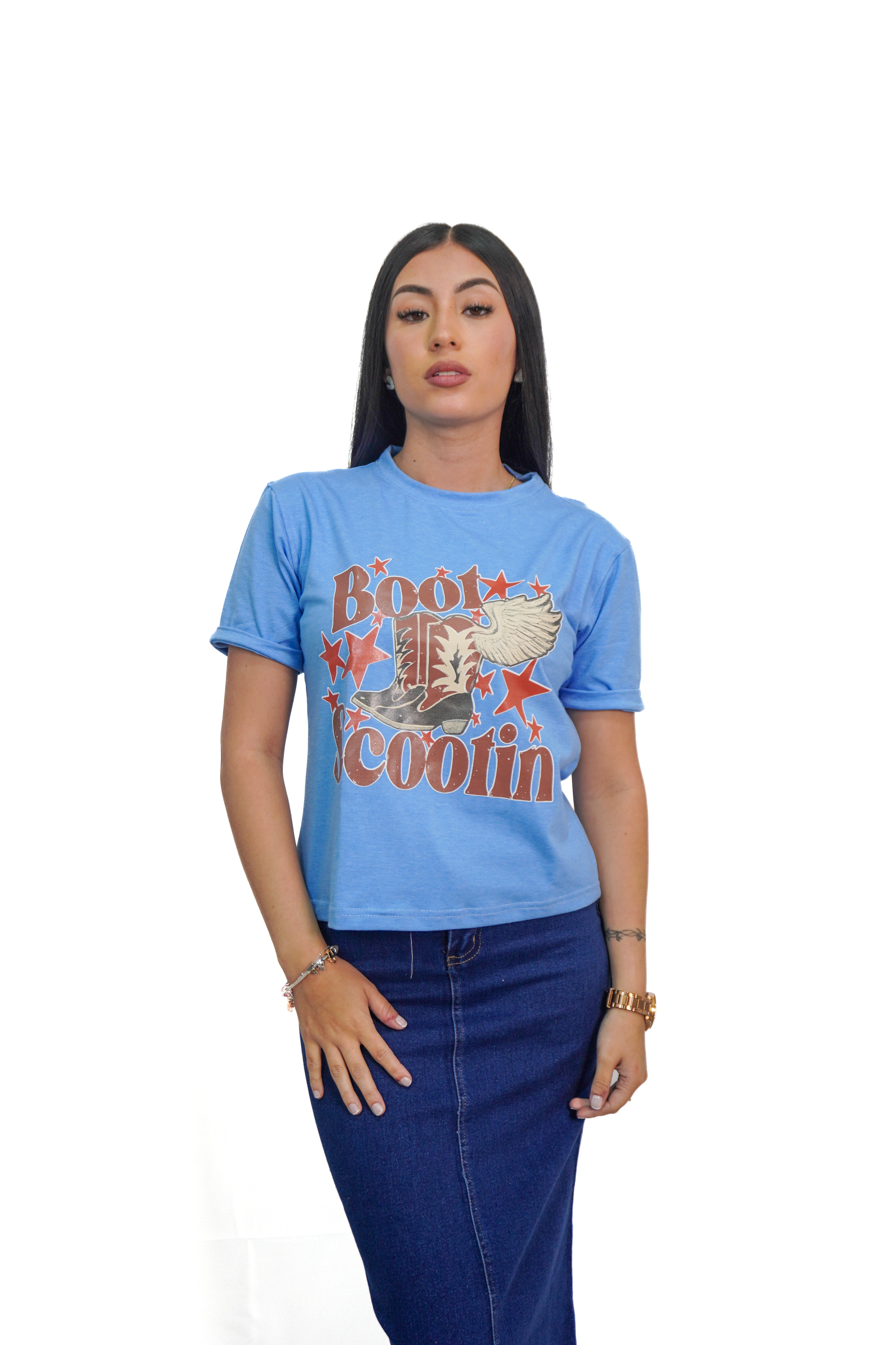 Camiseta estampado boot scootin manga corta