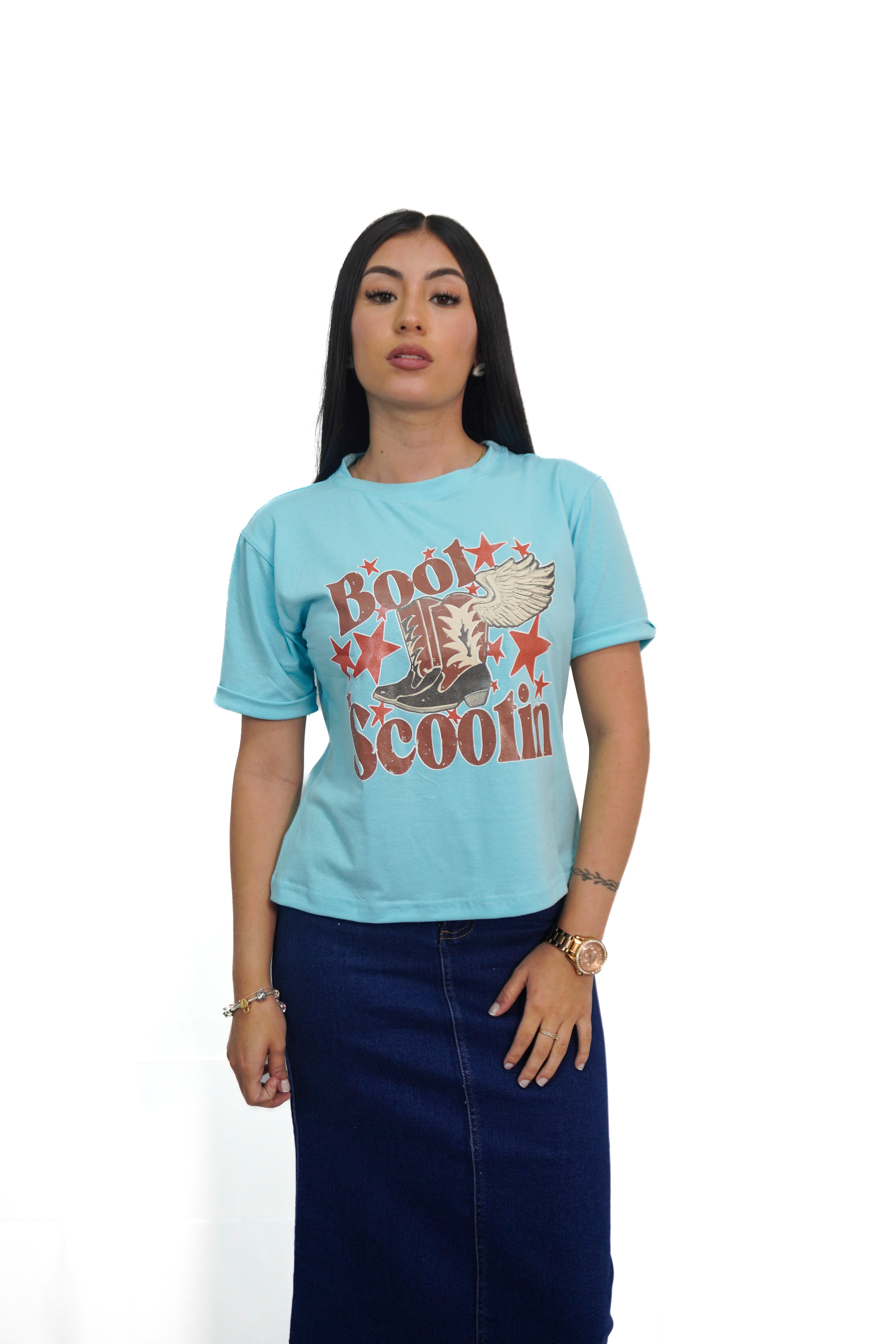 Camiseta estampado boot scootin manga corta