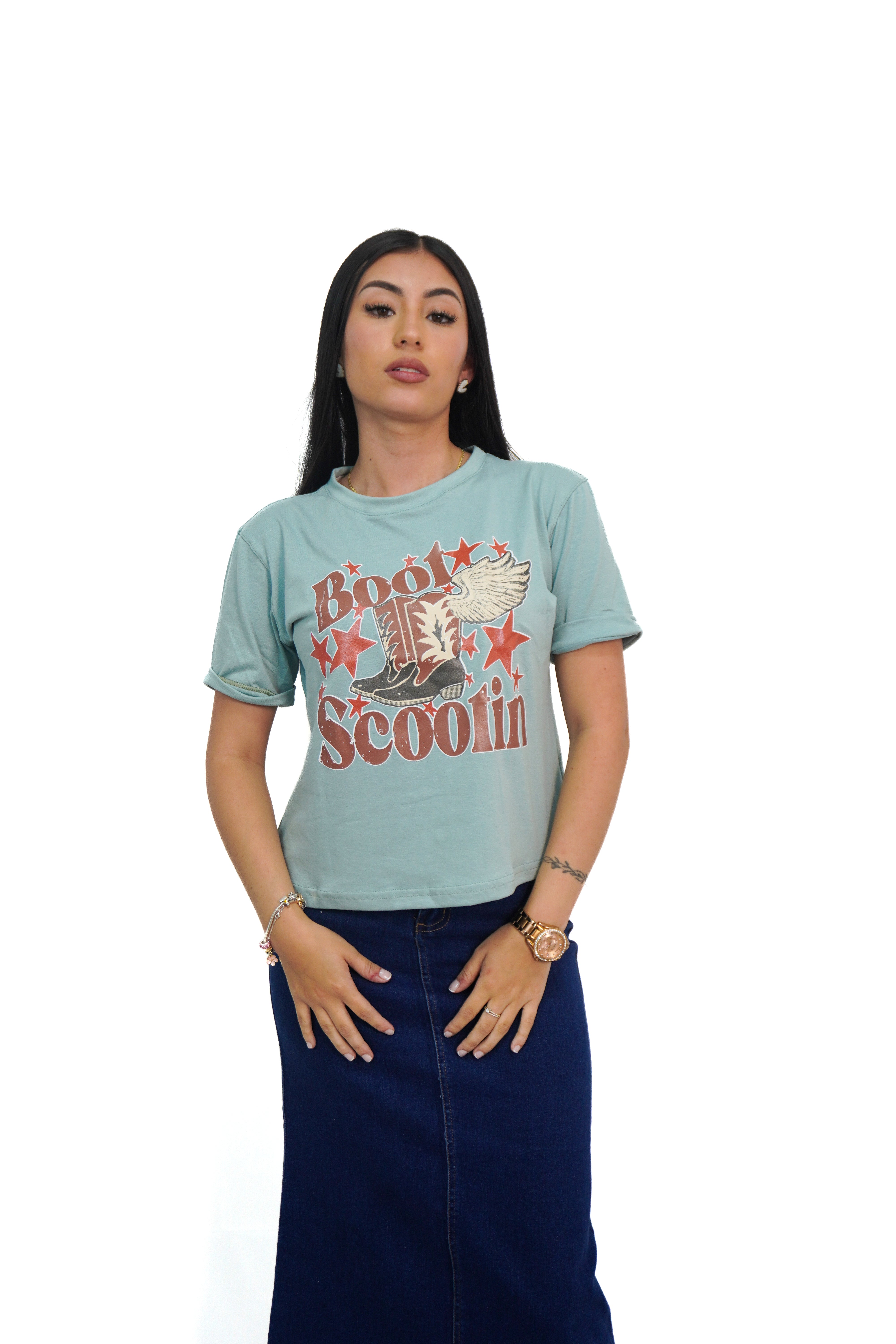 Camiseta estampado boot scootin manga corta