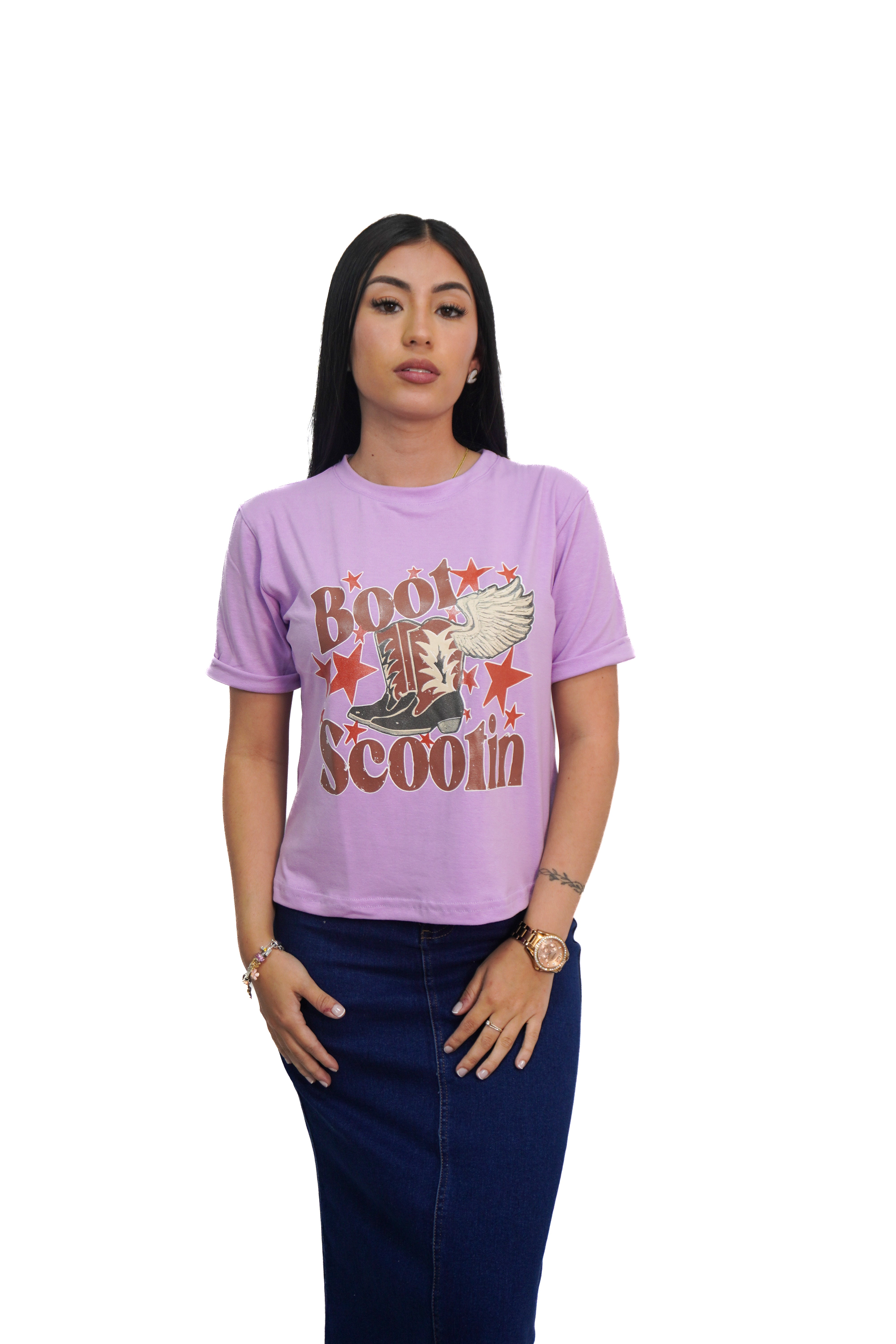 Camiseta estampado boot scootin manga corta