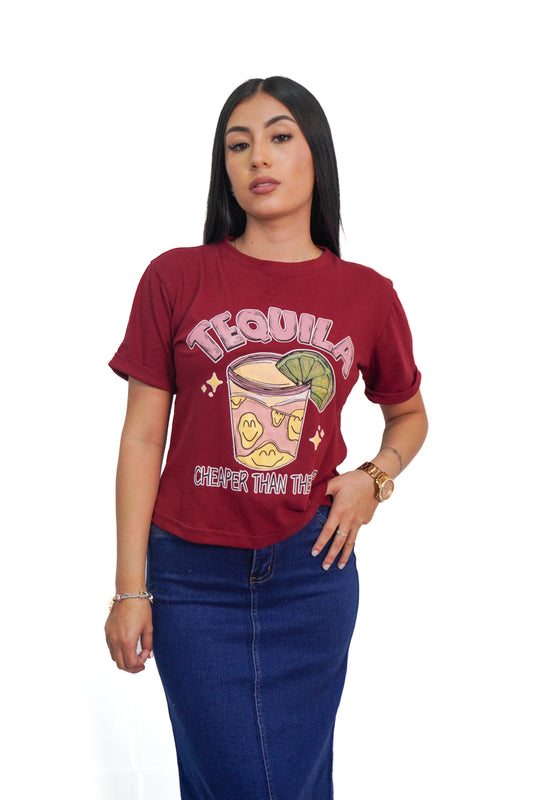 Camiseta estampado tequila manga corta