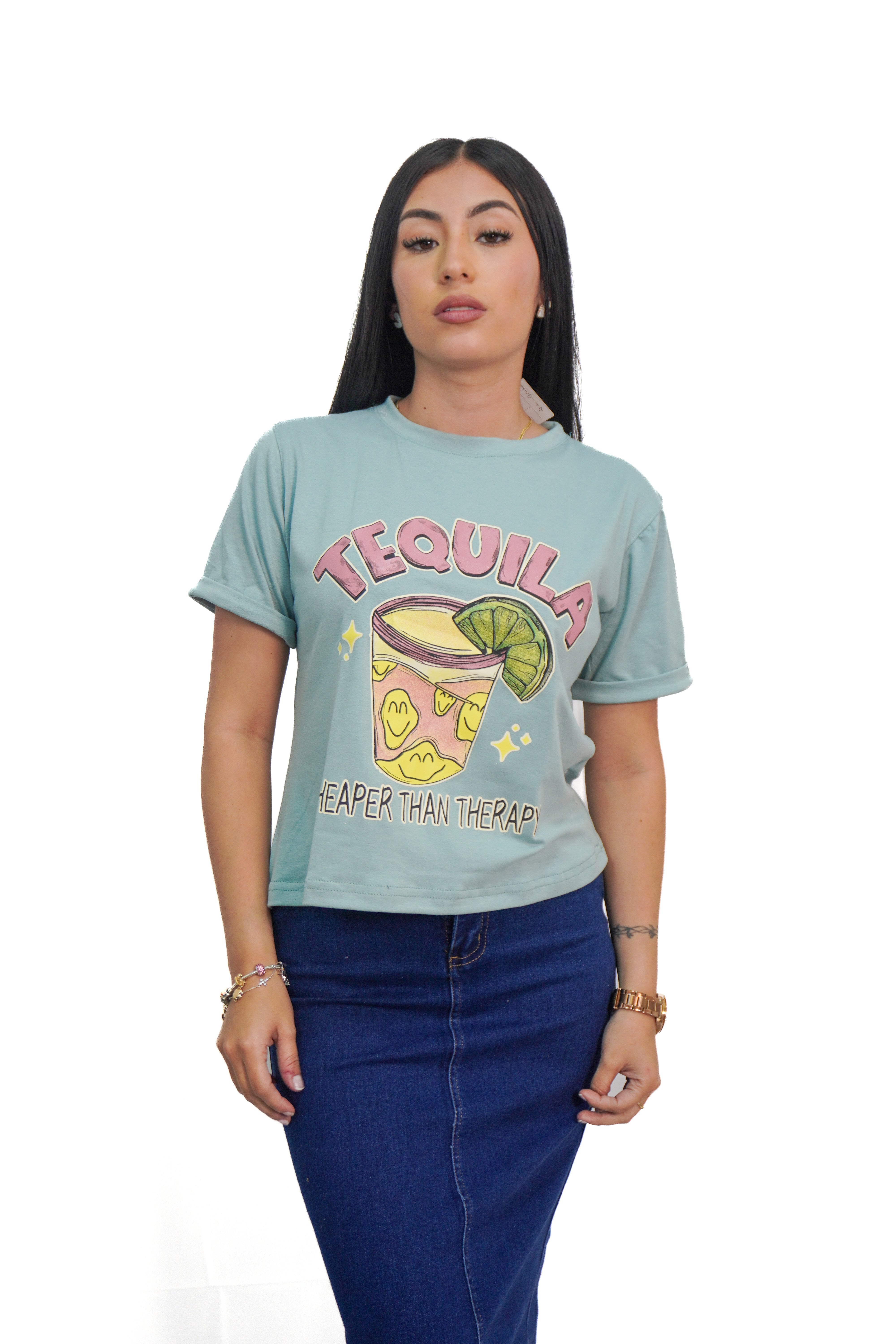 Camiseta estampado tequila manga corta