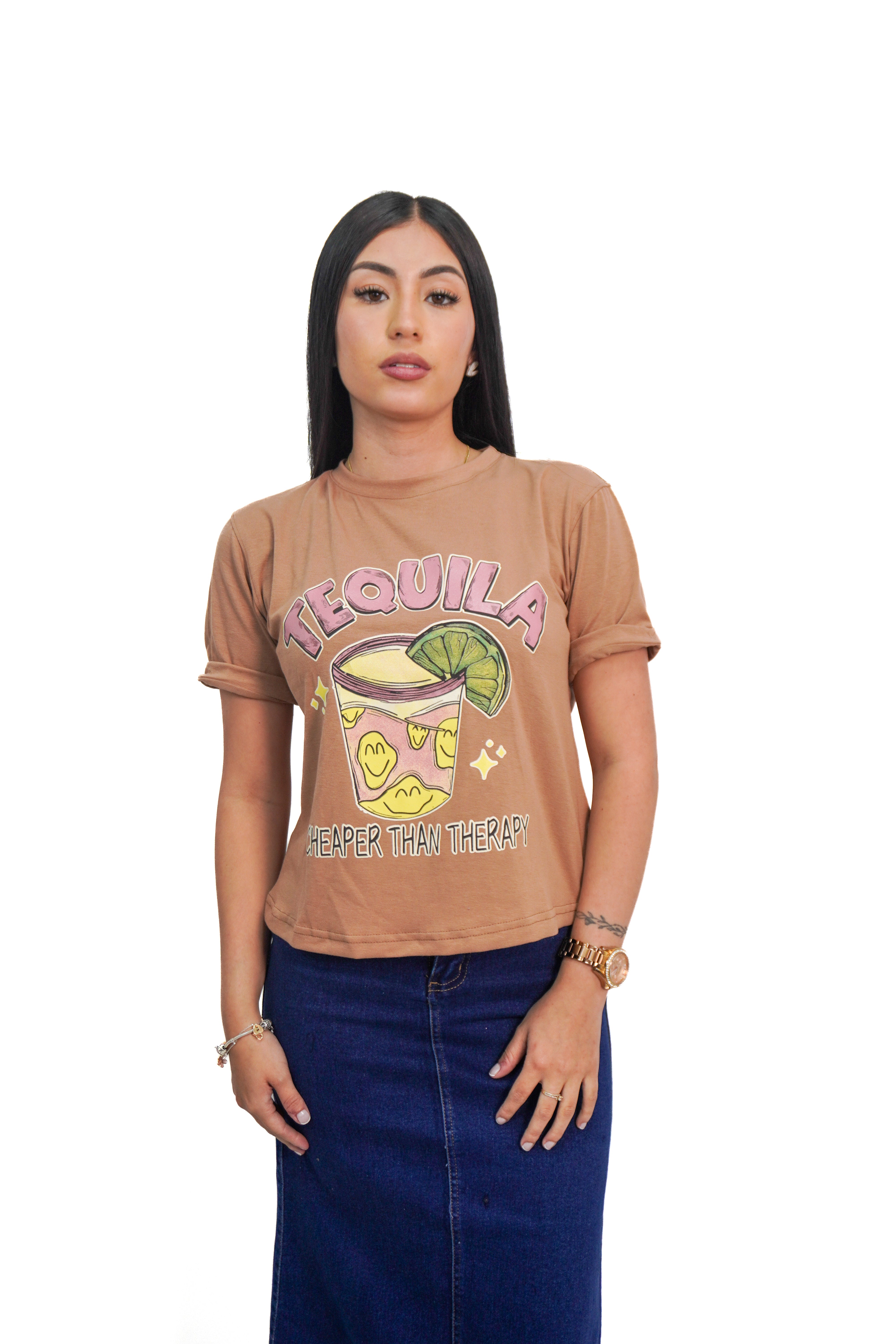 Camiseta estampado tequila manga corta