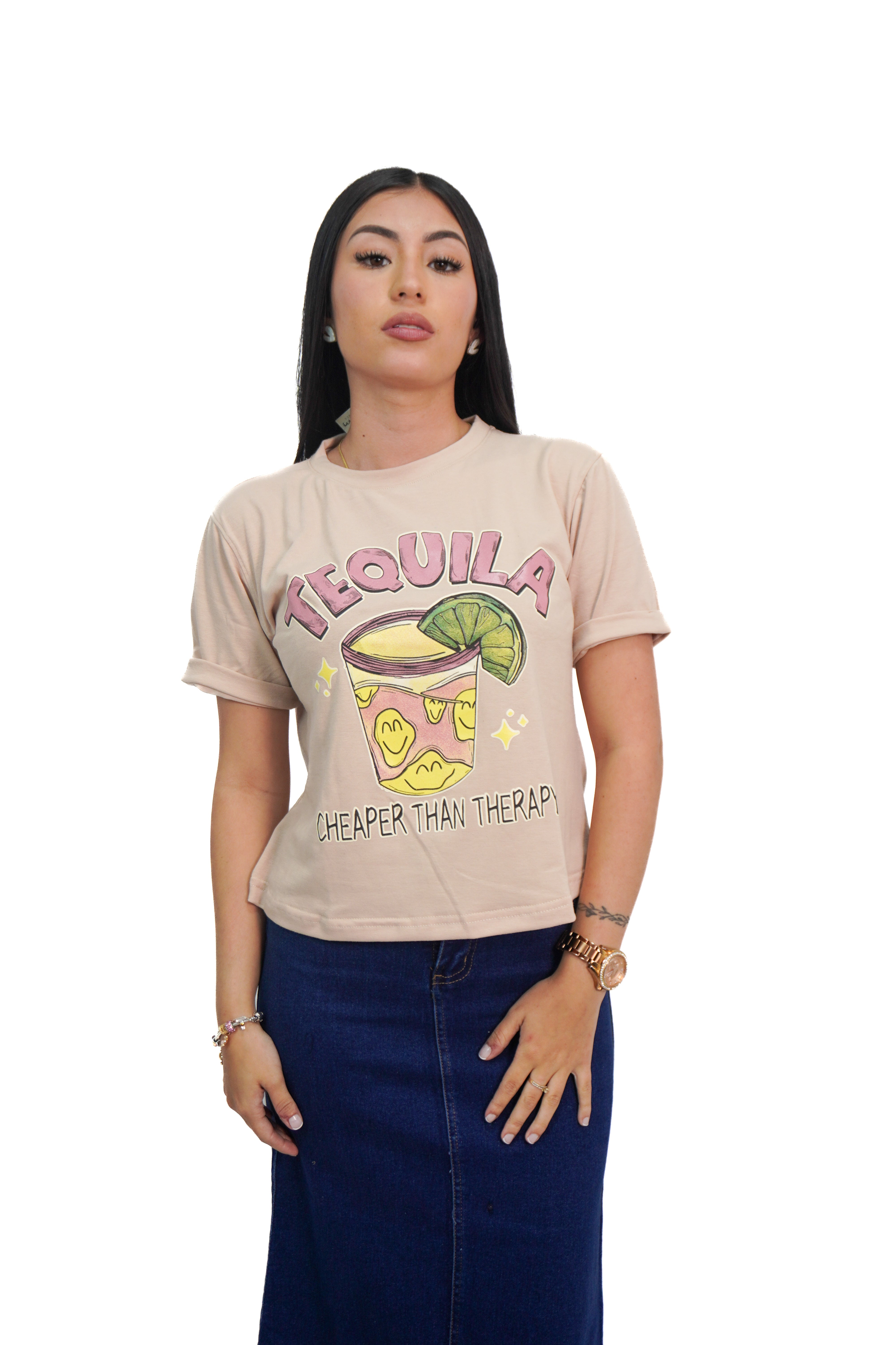 Camiseta estampado tequila manga corta