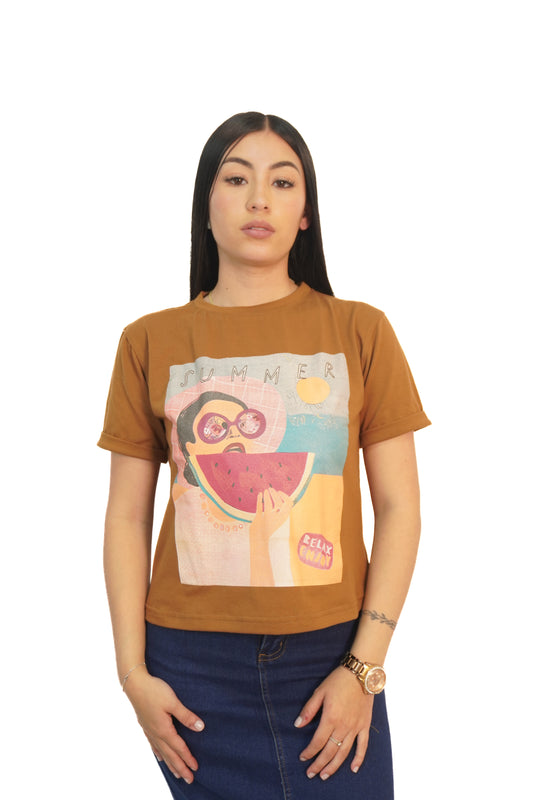 Camiseta silueta mujer