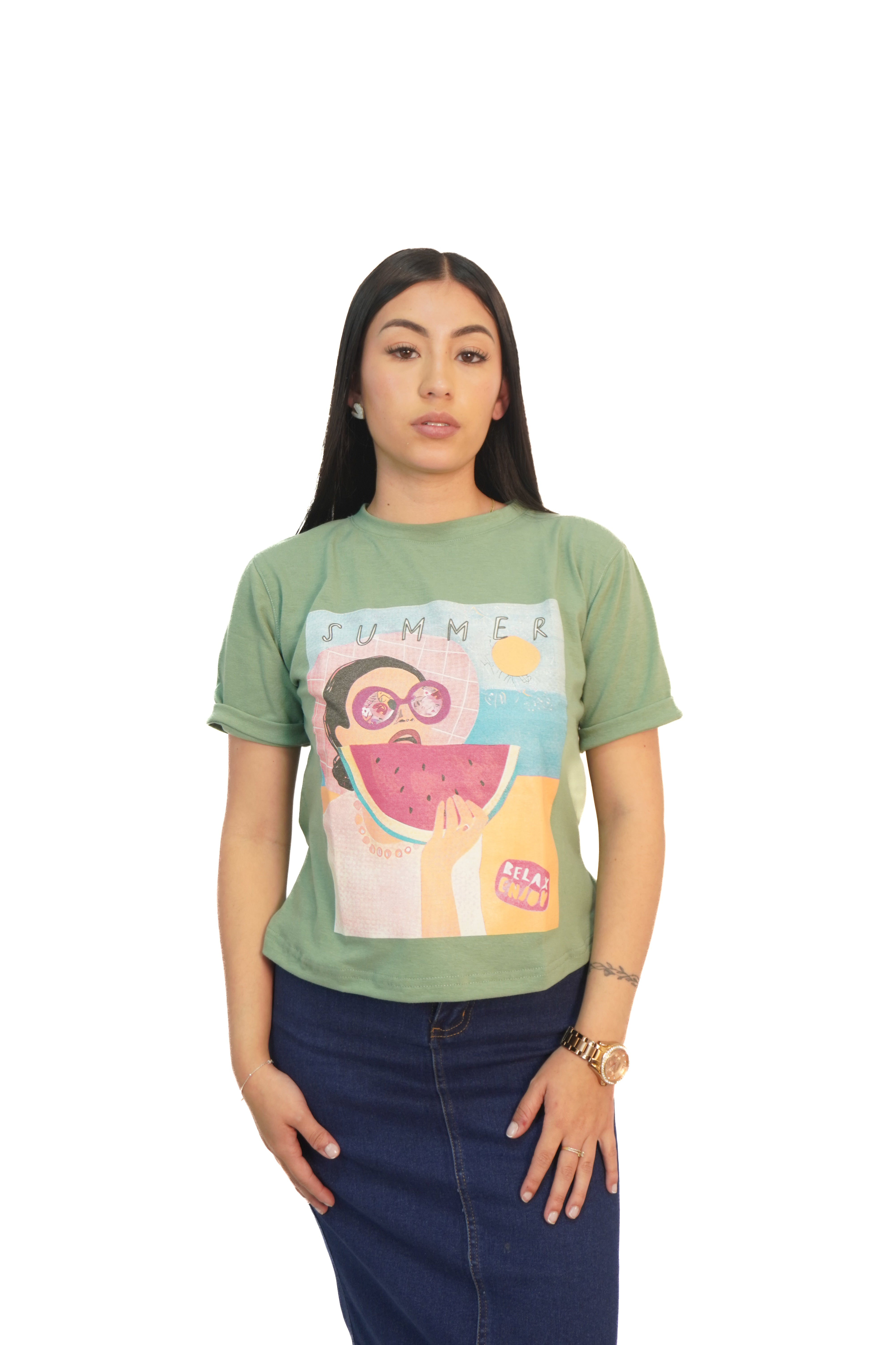 Camiseta silueta mujer