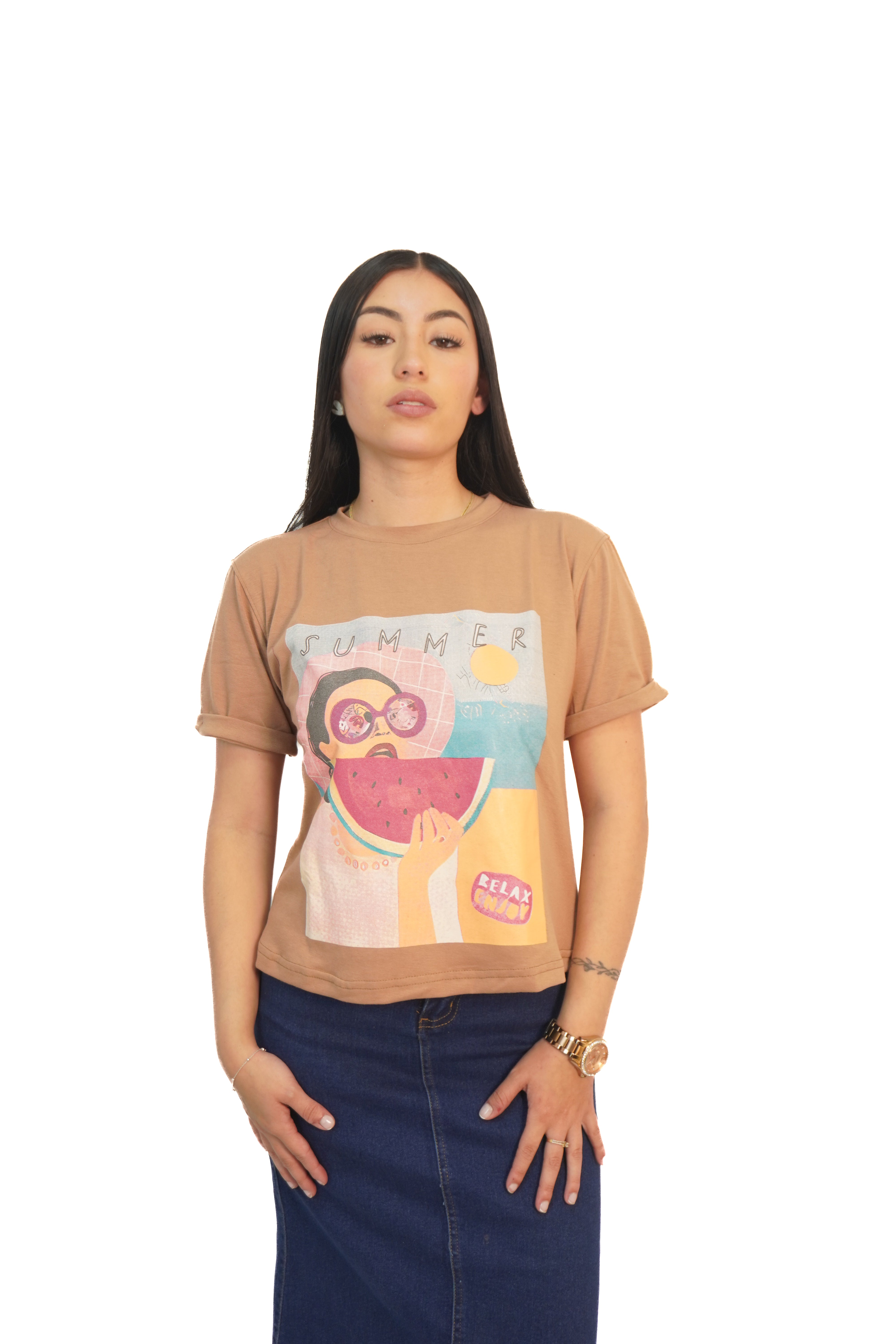 Camiseta silueta mujer