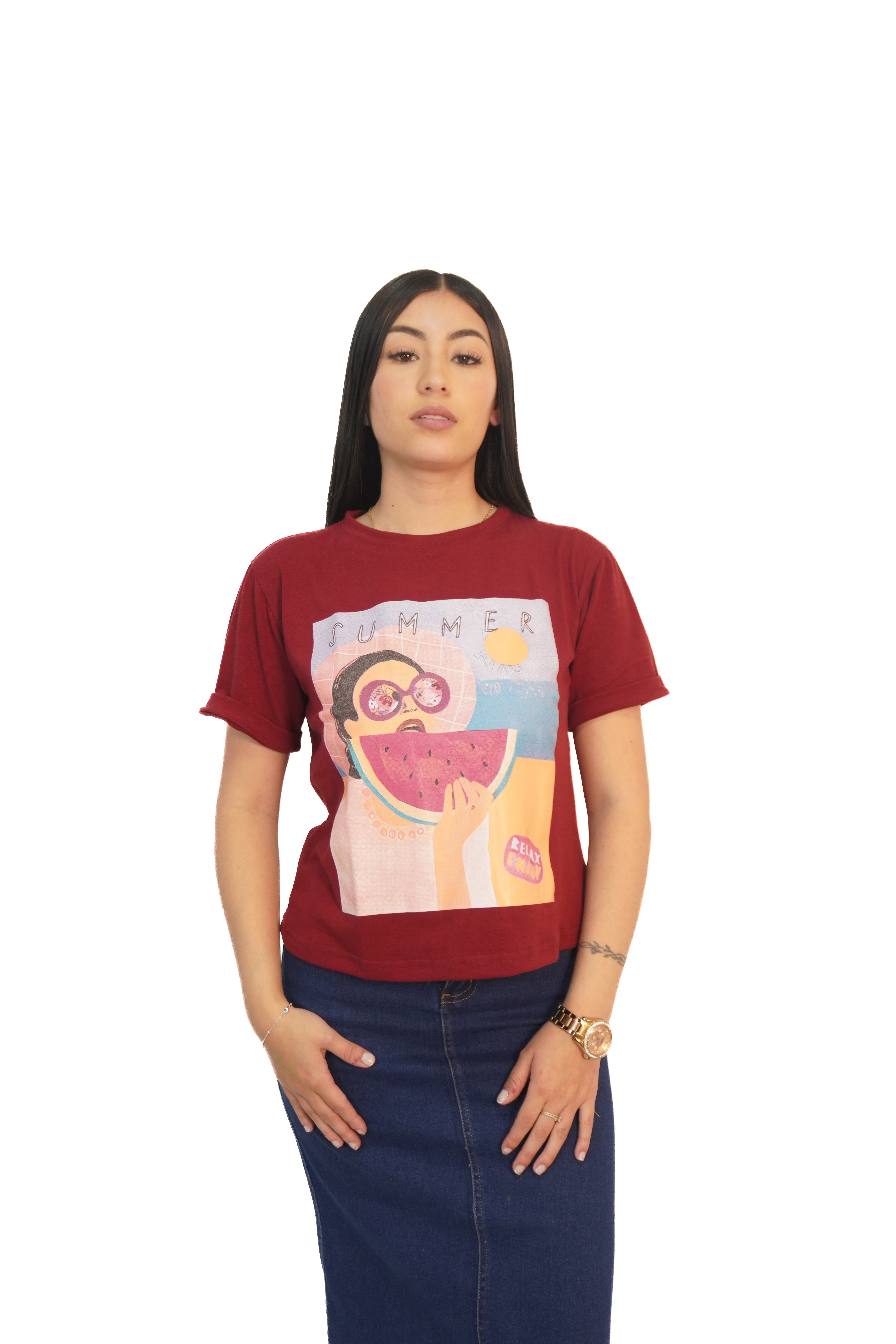 Camiseta silueta mujer