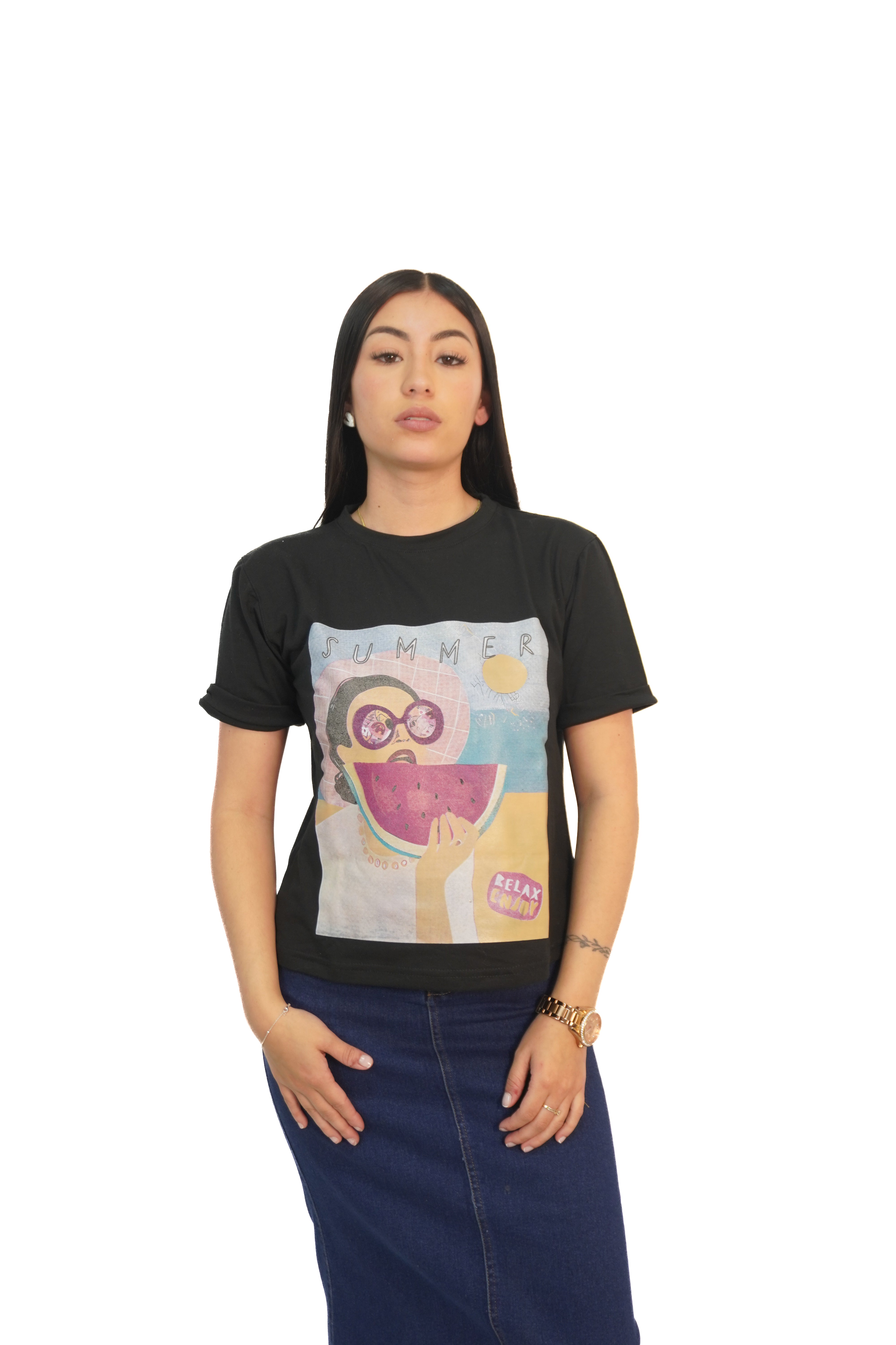 Camiseta silueta mujer