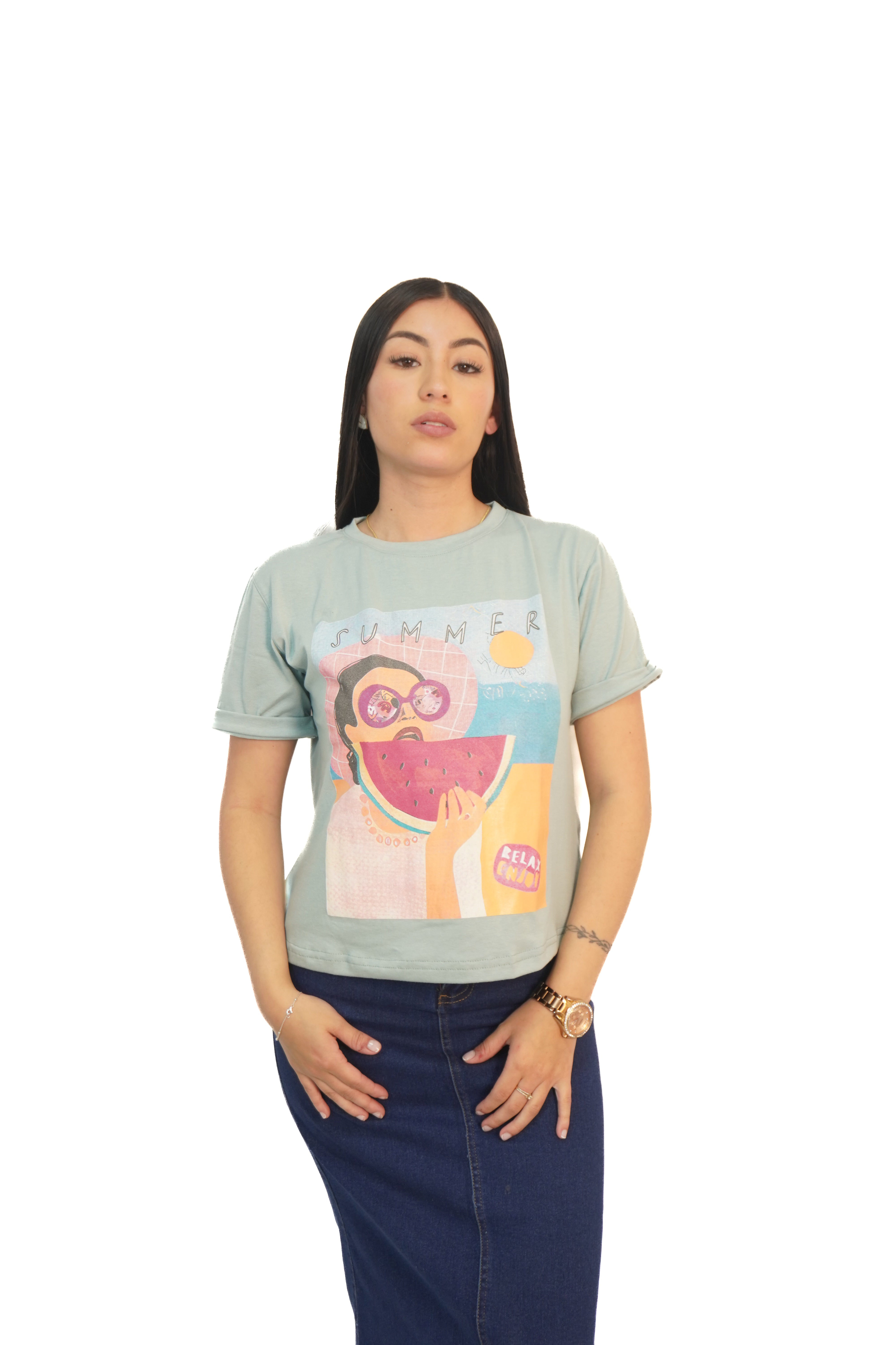 Camiseta silueta mujer
