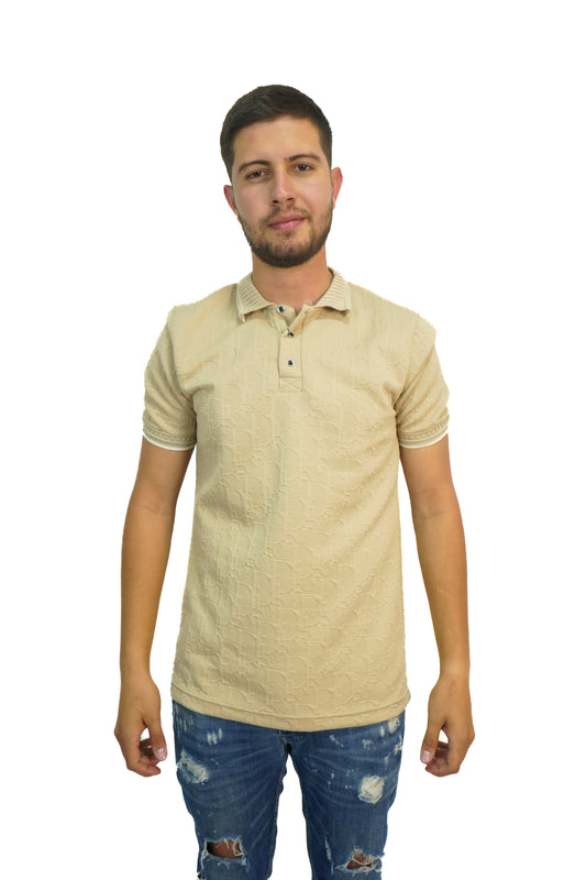 Camiseta tipo polo unicolor